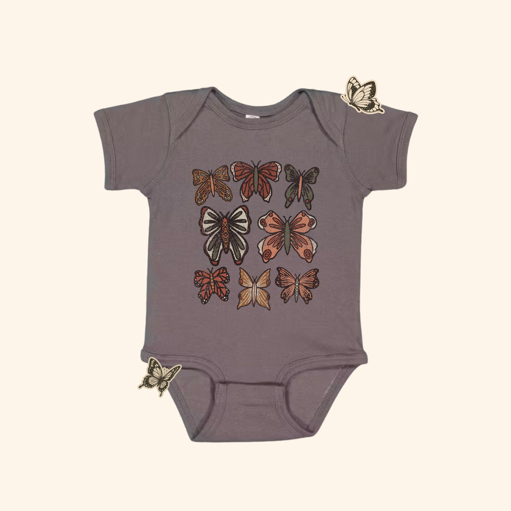 Vintage Butterfly Baby Bodysuit